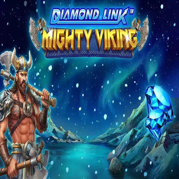 Diamond Link Mighty Viking slot logo by Greentube at Rollflame Casino