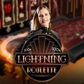 Lightning Roulette logo – Live Casino by Evolution at Rollflame Casino