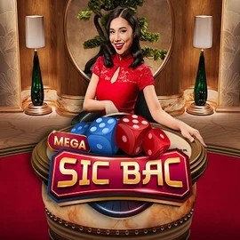 Mega Sic Bac online game logo by Pragmatic Play on rollflamecasino.co.nl